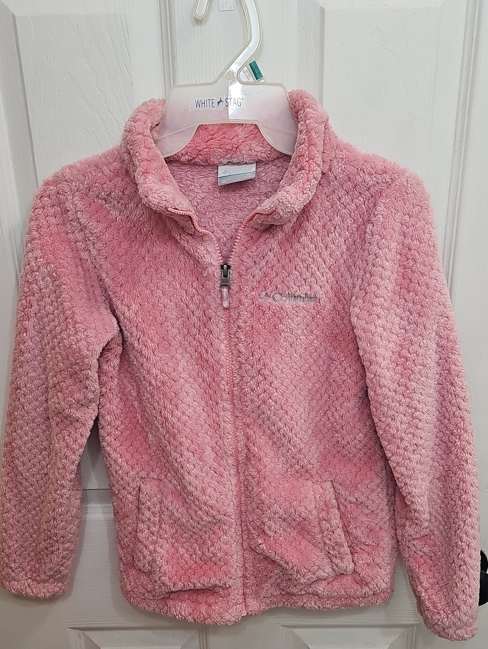 Columbia Pink Plush Full-Zip Kids Jacket